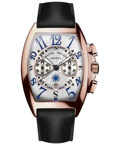 Franck Muller Men's Collection Mariner White Dial 18kt Rose Gold Automatic Chronograph with Date and Tonneau Case - Model 8080CCATMAR5N 8080 CC AT MAR 5N (white, arb11162)
