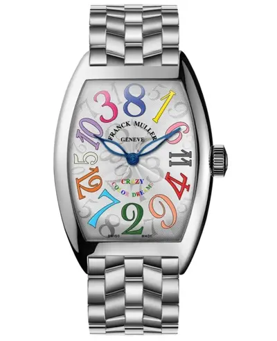 The Franck Muller Cintree Curvex Crazy Hour White Dial 8880 CH COL DRM AC O White Gold Men's Watch (white, arb11185)