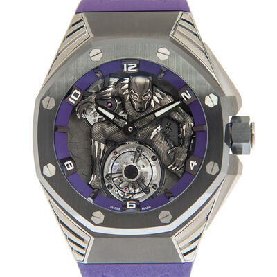 Audemars Piguet Royal Oak Concept Black Panther Tourbillon Hand-Wind Silver Dial Mens Watch - Ref: 26620IO.OO.D077CA.01 (black, arb634)