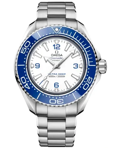 Omega Seamaster Planet Ocean 6000M Co-Axial Master Chronometer White Dial Steel Men's Watch Model: 21530462104001 215.30.46.21.04.001 (white, arb9725)