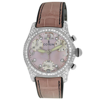 Pre-Owned Corum Bubble Chronograph Quartz Diamond Ladies Watch - Model 196.153.69 (blue, arb5506)