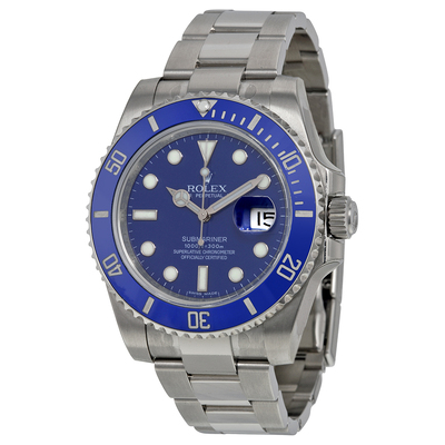 Pre-owned Rolex Submariner Blue Dial Mens Watch Ref. 116619lb (blue, arb20686)