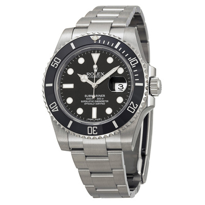 Pre-owned Rolex Submariner 116610LN Mens Stainless Steel Black Dial (black, arb20682)