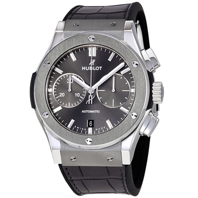 Pre-Owned Hublot Classic Fusion Chronograph 521.NX.7071.LR Mens Watch Grey Dial (black, arb19028)