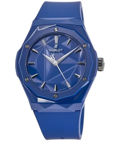 Hublot 550.es.5100.rx.orl21 Classic Fusion Orlinski Blue Dial Rubber Strap Men's Watch (blue, arb10929)