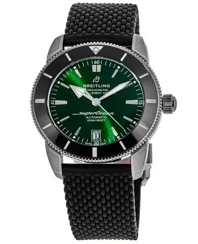 Breitling Superocean Heritage B20 Automatic 46 Green Dial Black Rubber Men's Watch - AB2020121L1S1 (green, arb11492)