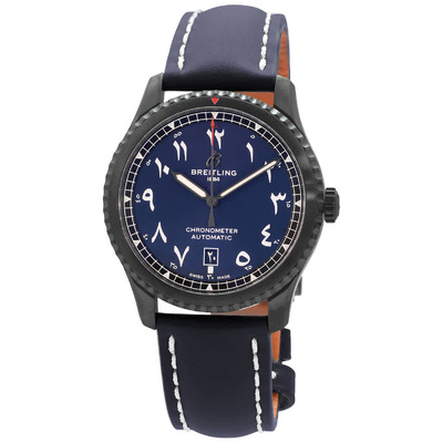 Breitling Aviator 8 Men's Watch, Reference M173154A1C1X2, Blue Dial Automatic Chronometer (black, arb1135)