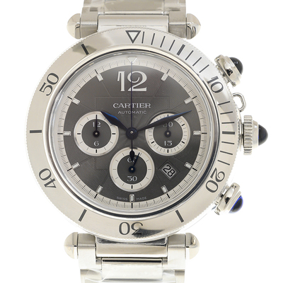 Cartier Pasha De Cartier Chronograph Automatic Grey Dial Mens Watch WSPA0027 (blue, arb2284)