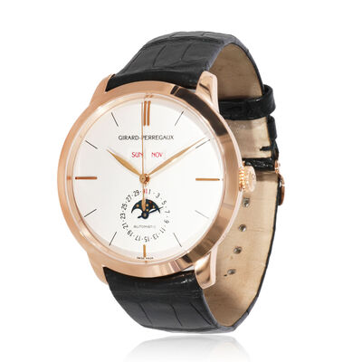 Girard-Perregaux 1966 Automatic Men's Watch 49535-52-151-BK6A - Rose Gold & Black Leather (black, arb14291)