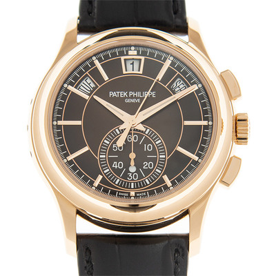Patek Philippe Complications Chronograph Brown Dial Mens Watch 5905R-001 Automatic Movement Annual Calendar Chronograph Small Second Flyback (black, arb3447)