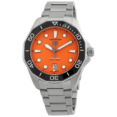 Tag Heuer Aquaracer Automatic Orange Dial Mens Watch WBP201F-BA0632 (black, arb7677)