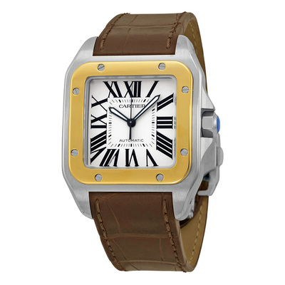 Pre-owned Cartier Santos 100 Mens Watch, Ref W20072X7 (black, arb23928)