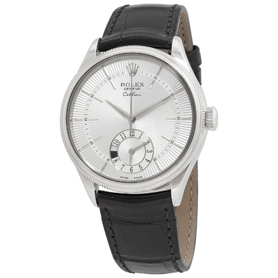 Pre-owned Rolex Cellini Automatic Chronometer Silver Dial Mens Watch Reference: 50529SSBKL (black, arb22987)