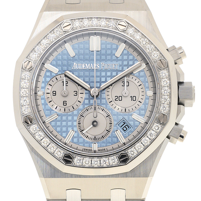 Audemars Piguet Royal Oak Chronograph Automatic Diamond Blue Dial Mens Watch - Ref: 26715ST.ZZ.1356ST.01 (blue, arb1160)