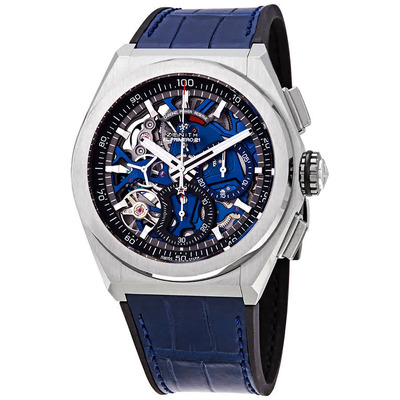 Zenith Defy El Primero 21 Chronograph Automatic Blue Skeletal Dial Titanium Mens Watch 95.9002.9004/78.R584 (black, arb8261)