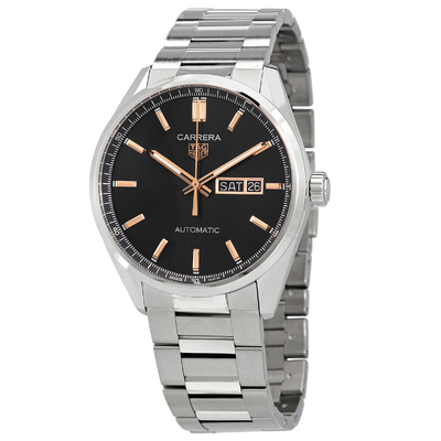 Pre-owned Tag Heuer Carrera Black Dial Mens Watch - Model: WBN2013.BA0640 (black, arb24882)