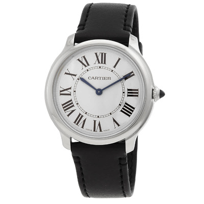 Cartier Ronde Must De Cartier Quartz Silver Dial Mens Watch WSRN0031 (black, arb2297)