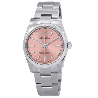 Rolex Oyster Perpetual 34 Automatic Chronometer Pink Dial Ladies Watch Model: 124200PKSO 124200-0004 (pink, arb7730)