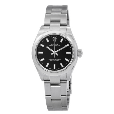 Rolex Oyster Perpetual 28 Automatic Chronometer Black Dial Ladies Watch Ref: 276200bkso (black, arb6651)