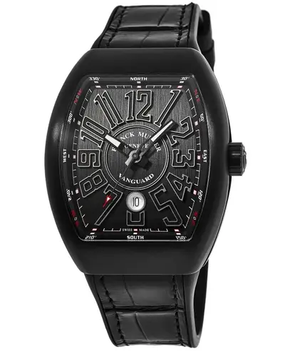 TT Brand New Authentic Franck Muller Vanguard Classical All Black Titanium Men's Watch v 45 sc dt tt nr br TT (black, arb12855)
