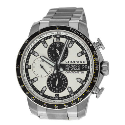 Chopard Grand Prix de Monaco Chronograph Automatic White Dial Mens Watch - Model 158570-3003 (black, arb1475)