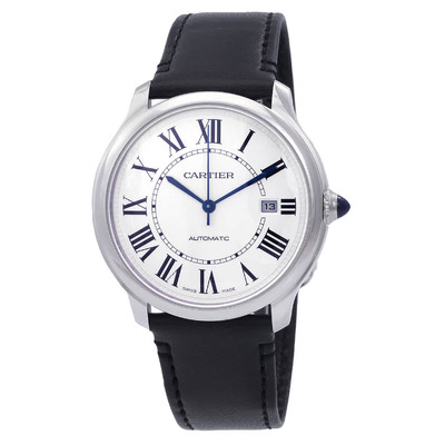 Cartier Ronde Must De Cartier Automatic White Dial Mens Watch WSRN0032 (black, arb21141)