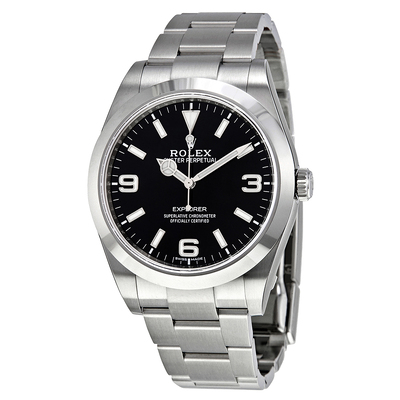 Pre-owned Rolex Explorer Black Dial Mens Watch - Item 214270-0003 m214270-0003 (black, arb24310)