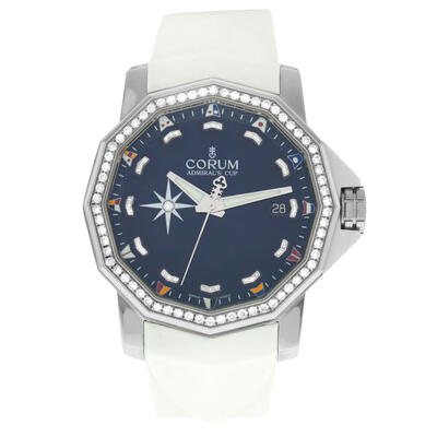 Pre-owned Corum Competition Automatic Diamond Blue Dial Mens Watch 40 40 082.961.47/F37 (blue, arb5508)