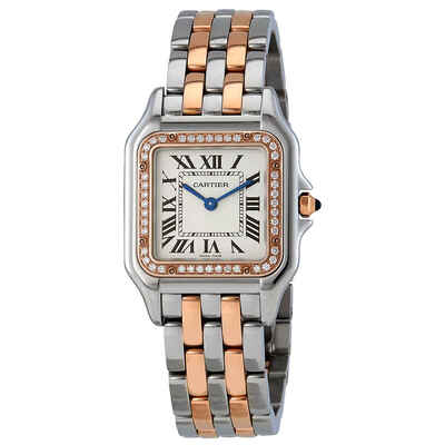 Cartier Panthere Medium W3PN0007 Silver Dial Ladies Watch Steel 18kt Pink Gold (blue, arb1977)