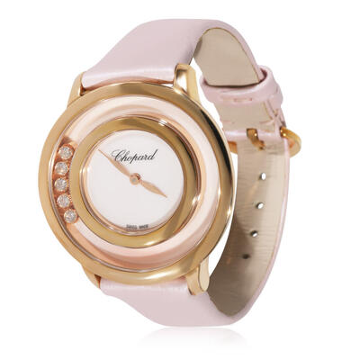 Pre-Owned Chopard Happy Diamonds Quartz Pink Dial Ladies Watch 209429-5106 (black, arb22877)