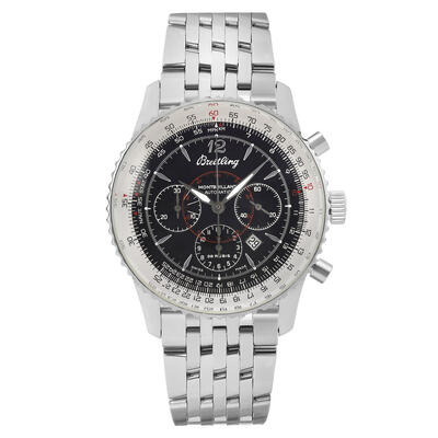 Pre-owned Chronograph Automatic Black Dial Mens Watch Breitling Navitimer Montbrilliant A41330 (black, arb7123)