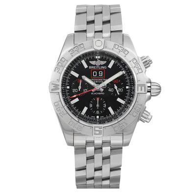 Pre-owned Breitling Chronomat Blackbird A44360 Mens Automatic Chronograph (black, arb7125)