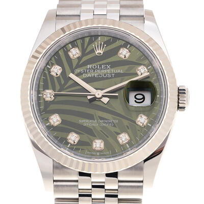 Rolex Datejust 36 Mens Automatic Diamond Dial with Oystersteel/White Gold Jubilee Bracelet M126234-0055 (arb7493)