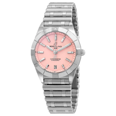 Breitling Chronomat A7731010DKA1 - Ladies Quartz Chronometer with Diamond Pink Dial A77310101K1A1 (pink, arb1730)