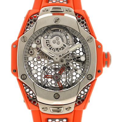 Hublot Limited Edition Big Bang Tourbillon Samuel Ross Automatic Mens Watch - 428.Nx.0100.Rx.Sra22 (orange, arb2735)