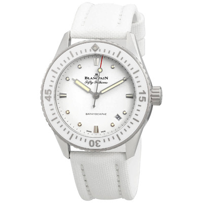 Blancpain 5100-1127-W52A - Fifty Fathoms Bathyscaphe Automatic White Dial Ladies Watch (arb927)