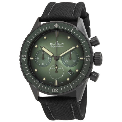 Blancpain Fifty Fathoms Chronograph Automatic Green Dial Mens Watch 5200 0153 B52A (black, arb933)