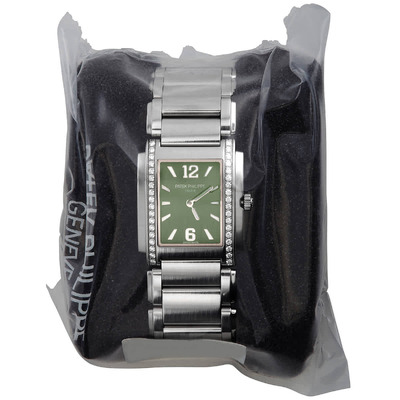 Patek Philippe Twenty-4 Quartz Diamond Ladies Watch 4910-1200a-011 (green, arb4006)