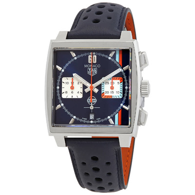 Tag Heuer Monaco X Gulf Chronograph Automatic Blue Dial Mens Watch CBL2115.FC6494 (blue, arb7378)