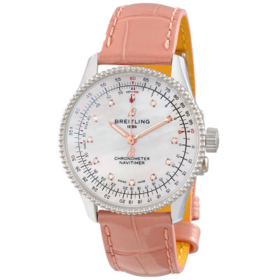 Navitimer Automatic Chronometer Diamond Ladies Watch A17395211A1P4 Breitling (blue, arb714)