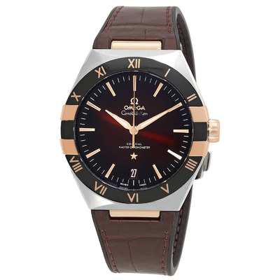 Omega Constellation Automatic Chronometer Burgundy Dial Mens Watch - 131.23.41.21.11.001 (black, arb4056)