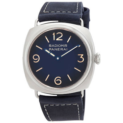 Panerai Radiomir Tre Giorni Hand Wind Blue Dial Mens Watch PAM01335 (blue, arb6332)
