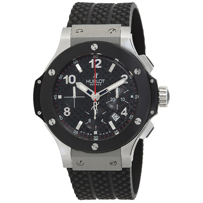Pre-owned Hublot Big Bang 301.SB.131.RX Mens Steel & Ceramic Watch (black, arb24718)