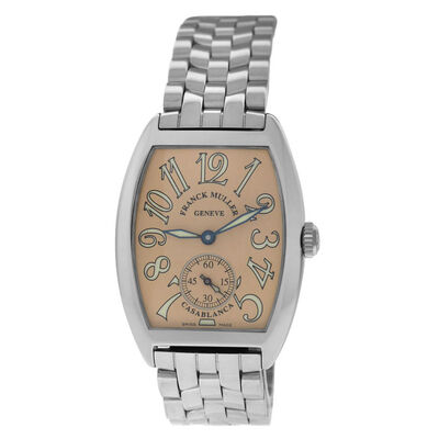 Pre-owned Franck Muller Casablanca Hand Wind 7500 - Silver Stainless Steel, Champagne Dial (beige, arb6834)