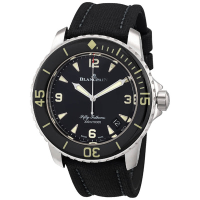 Blancpain Fifty Fathoms Automatic Watch - Model 5015-12b30-b52a (black, arb1217)