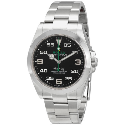 Rolex Air-King Mens Automatic Black Dial Oyster Watch - Article M126900-0001 (black, arb7270)