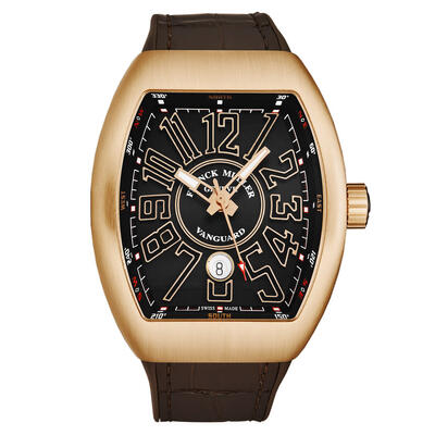 Pre-owned Franck Muller Vanguard Brown Dial Mens Watch, Model: 45scgldgrygld-1 (brown, arb20755)