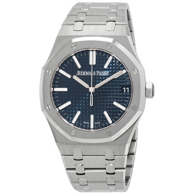 Audemars Piguet Royal Oak 50th Anniversary Automatic Mens Blue Dial Watch Ref No 15510ST.OO.1320ST.01 (blue, arb796)