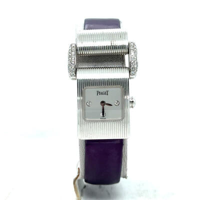 Pre-owned Patek Philippe Miss Protocole 5222 Silver Dial Quartz Watch Piaget (arb5287)