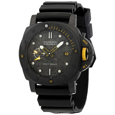 Panerai Watch PAM01324 Submersible GMT Carbotech Navy SEALs (black, arb3975)